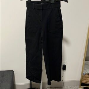 J. Crew Chic Black High-Waisted Trousers With Wide Front Pockets